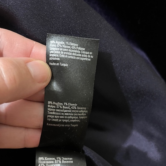 Karen Millen Deep Blue Velvet Dress with Chain Accent - Picture 12 of 16